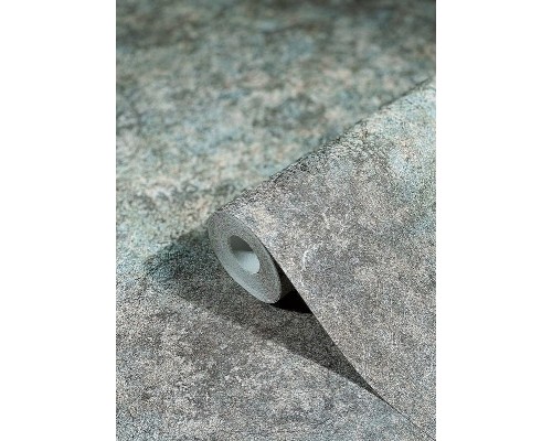 Обои Marburg Natural Opulence 33205 Винил на флизелине (0,7x10,05) Серый/Коричневый/Бирюзовый, Штукатурка