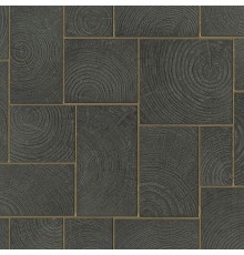Обои Marburg Natural Opulence 33223 Винил на флизелине (0,7x10,05) Черный, Геометрия/Под дерево