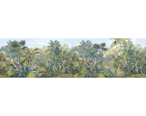 Фреска Ortograf Its Jungle 8313 Фактура бархат FX Флизелин (11x3) Зеленый, Деревья/Животные/Птицы