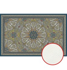 Фреска Ortograf Arabesque 33434 Фактура флок FLK Флизелин (4,4x2,8) Зеленый/Синий/Желтый, Орнамент