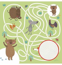 Фреска детская Ortograf Для самых маленьких 32919 Фактура флок FLK Флизелин (2,7x2,7) Зеленый/Разноцветный, Животные