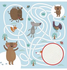 Фреска детская Ortograf Для самых маленьких 32920 Фактура флок FLK Флизелин (2,7x2,7) Голубой/Разноцветный, Животные