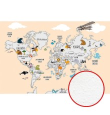 Фреска детская Ortograf Для самых маленьких 32912 Фактура бархат FX Флизелин (4,1x2,7) Розовый/Разноцветный, Карты