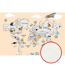 Фреска детская Ortograf Для самых маленьких 32912 Фактура флок FLK Флизелин (4,1x2,7) Розовый/Разноцветный, Карты