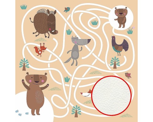 Фреска детская Ortograf Для самых маленьких 32921 Фактура флок FLK Флизелин (2,7x2,7) Бежевый/Разноцветный, Животные