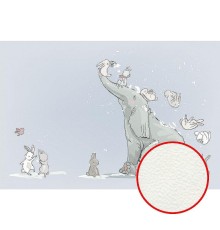 Фреска детская Ortograf Для самых маленьких 32925 Фактура флок FLK Флизелин (4x2,7) Голубой, Животные