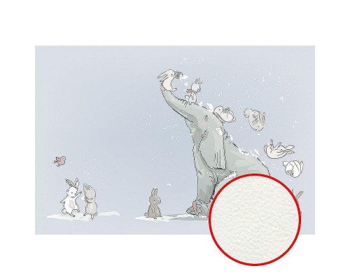 Фреска детская Ortograf Для самых маленьких 32925 Фактура флок FLK Флизелин (4x2,7) Голубой, Животные