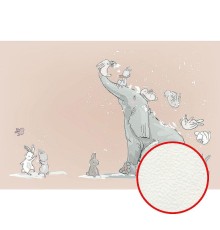 Фреска детская Ortograf Для самых маленьких 32926 Фактура флок FLK Флизелин (4x2,7) Розовый, Животные