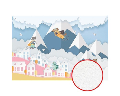 Фреска детская Ortograf Для самых маленьких 32949 Фактура бархат FX Флизелин (4x2,7) Синий/Разноцветный, Мультимедия