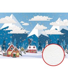 Фреска детская Ortograf Для самых маленьких 32950 Фактура бархат FX Флизелин (4x2,7) Синий, Пейзаж