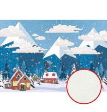 Фреска детская Ortograf Для самых маленьких 32950 Фактура флок FLK Флизелин (4x2,7) Синий, Пейзаж