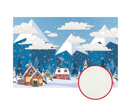 Фреска детская Ortograf Для самых маленьких 32950 Фактура флок FLK Флизелин (4x2,7) Синий, Пейзаж