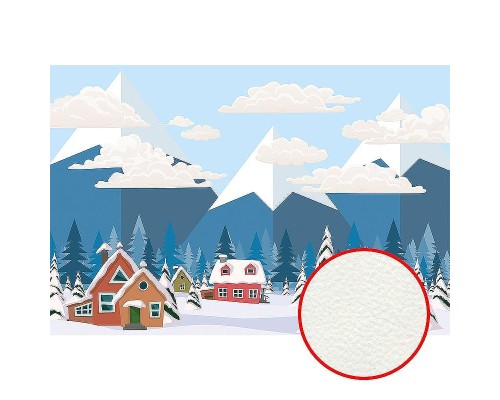 Фреска детская Ortograf Для самых маленьких 32951 Фактура флок FLK Флизелин (4x2,7) Синий, Пейзаж