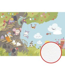 Фреска детская Ortograf Для самых маленьких 32959 Фактура бархат FX Флизелин (4x2,7) Разноцветный, Мультимедия