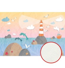 Фреска детская Ortograf Для самых маленьких 32953 Фактура флок FLK Флизелин (4x2,7) Разноцветный, Море/Пейзаж