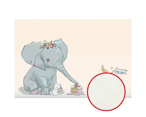 Фреска детская Ortograf Для самых маленьких 32939 Фактура флок FLK Флизелин (4x2,7) Бежевый/Разноцветный, Животные