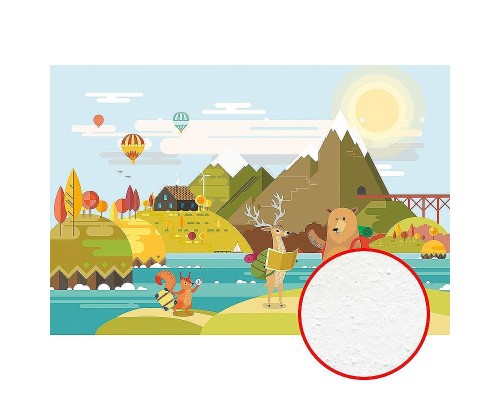 Фреска детская Ortograf Для самых маленьких 32954 Фактура бархат FX Флизелин (4x2,7) Разноцветный, Животные/Пейзаж