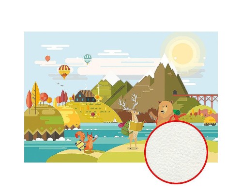 Фреска детская Ortograf Для самых маленьких 32954 Фактура флок FLK Флизелин (4x2,7) Разноцветный, Животные/Пейзаж