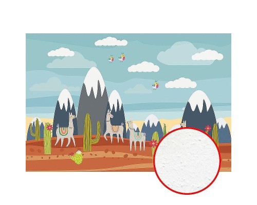 Фреска детская Ortograf Для самых маленьких 32955 Фактура бархат FX Флизелин (4x2,7) Разноцветный, Животные/Пейзаж