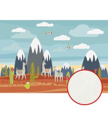 Фреска детская Ortograf Для самых маленьких 32955 Фактура флок FLK Флизелин (4x2,7) Разноцветный, Животные/Пейзаж