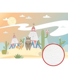 Фреска детская Ortograf Для самых маленьких 32957 Фактура бархат FX Флизелин (4x2,7) Разноцветный, Животные/Пейзаж