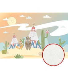 Фреска детская Ortograf Для самых маленьких 32957 Фактура флок FLK Флизелин (4x2,7) Разноцветный, Животные/Пейзаж