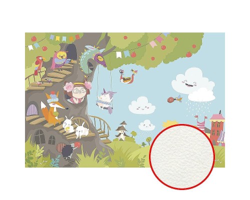 Фреска детская Ortograf Для самых маленьких 32959 Фактура флок FLK Флизелин (4x2,7) Разноцветный, Мультимедия