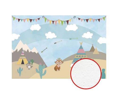 Фреска детская Ortograf Для самых маленьких 32960 Фактура бархат FX Флизелин (4x2,7) Разноцветный, Животные/Пейзаж