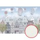 Фреска детская Ortograf Для самых маленьких 33693 Фактура флок FLK Флизелин (4x2,7) Разноцветный, Воздушные шары/Город