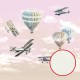 Фреска детская Ortograf Для самых маленьких 32905 Фактура флок FLK Флизелин (2,7x2,7) Розовый/Разноцветный, Самолеты/Воздушные шары