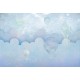 Фреска детская Ortograf Для самых маленьких 32962 Фактура бархат FX Флизелин (4x2,7) Голубой, Облака/Воздушные шары