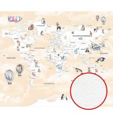 Фреска детская Ortograf Для самых маленьких 33708 Фактура бархат FX Флизелин (3,2x2,7) Бежевый, Карты