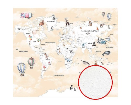 Фреска детская Ortograf Для самых маленьких 33708 Фактура бархат FX Флизелин (3,2x2,7) Бежевый, Карты