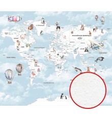 Фреска детская Ortograf Для самых маленьких 33707 Фактура бархат FX Флизелин (3,2x2,7) Голубой, Карты