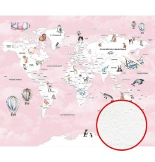 Фреска детская Ortograf Для самых маленьких 33706 Фактура бархат FX Флизелин (3,2x2,7) Розовый, Карты