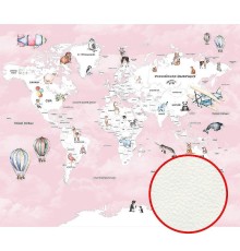 Фреска детская Ortograf Для самых маленьких 33706 Фактура флок FLK Флизелин (3,2x2,7) Розовый, Карты