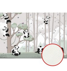 Фреска детская Ortograf Для самых маленьких 33699 Фактура флок FLK Флизелин (4x2,7) Серый, Животные/Деревья