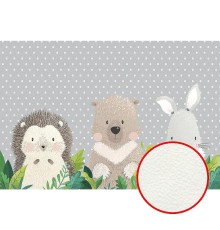 Фреска детская Ortograf Для самых маленьких 33700 Фактура флок FLK Флизелин (4x2,7) Серый, Животные/Горох