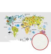 Фреска детская Ortograf Для самых маленьких 33739 Фактура флок FLK Флизелин (4,7x2,7) Серый/Разноцветный, Карты