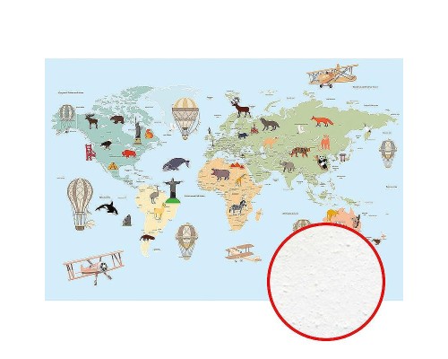 Фреска детская Ortograf Для самых маленьких 33731 Фактура бархат FX Флизелин (4x2,7) Голубой/Разноцветный, Карты