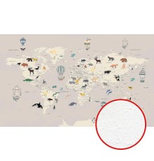 Фреска детская Ortograf Для самых маленьких 33728 Фактура бархат FX Флизелин (4,5x2,7) Серый/Бежевый, Карты