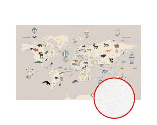 Фреска детская Ortograf Для самых маленьких 33728 Фактура бархат FX Флизелин (4,5x2,7) Серый/Бежевый, Карты