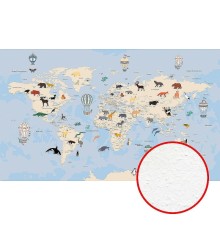 Фреска детская Ortograf Для самых маленьких 33729 Фактура бархат FX Флизелин (4,5x2,7) Голубой, Карты