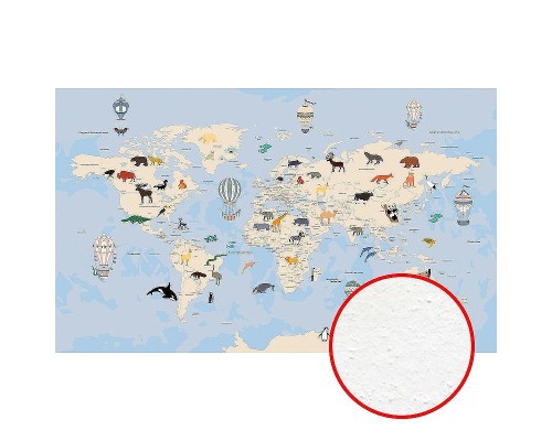 Фреска детская Ortograf Для самых маленьких 33729 Фактура бархат FX Флизелин (4,5x2,7) Голубой, Карты