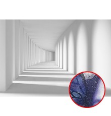 Фреска Ortograf 3D 3256 Фактура бархат серебро FX-S Флизелин (3,6x2,5) Белый, Архитектура