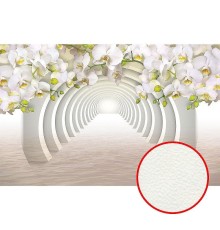 Фреска Ortograf 3D 6648 Фактура флок FLK Флизелин (3,24x2,1) Белый, Цветы/Абстракция