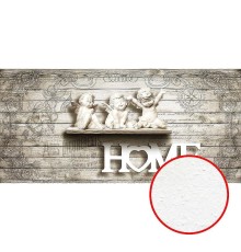 Фреска Ortograf 3D 6650 Фактура бархат FX Флизелин (5,7x2,7) Бежевый, Ангелы/Надписи/Под дерево