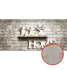 Фреска Ortograf 3D 6650 Фактура бархат золото FX-G Флизелин (5,7x2,7) Бежевый, Ангелы/Надписи/Под деревоАбстракция