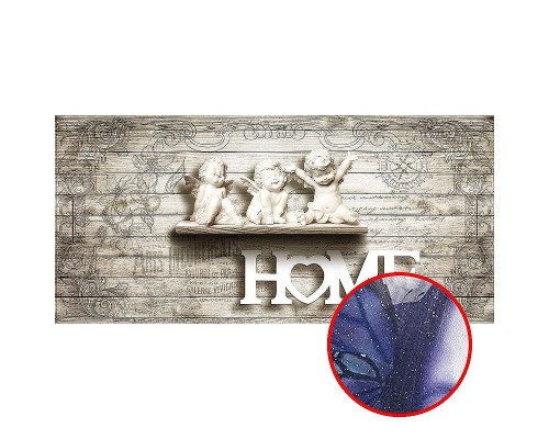 Фреска Ortograf 3D 6650 Фактура бархат серебро FX-S Флизелин (5,7x2,7) Бежевый, Ангелы/Надписи/Под дерево