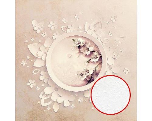 Фреска Ortograf 3D 30746 Фактура бархат FX Флизелин (2,7x2,7) Розовый, Цветы/Абстракция